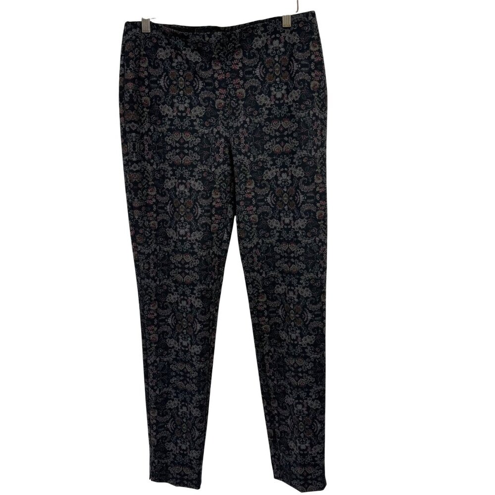 Chicos 0.5 Floral Galore Ponte Slim Pant Pattern Black Size 6 Regular new $64 - Picture 1 of 12